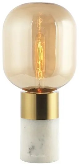 Veioza, lampa de masa design modern Crid alb, champagne, alama