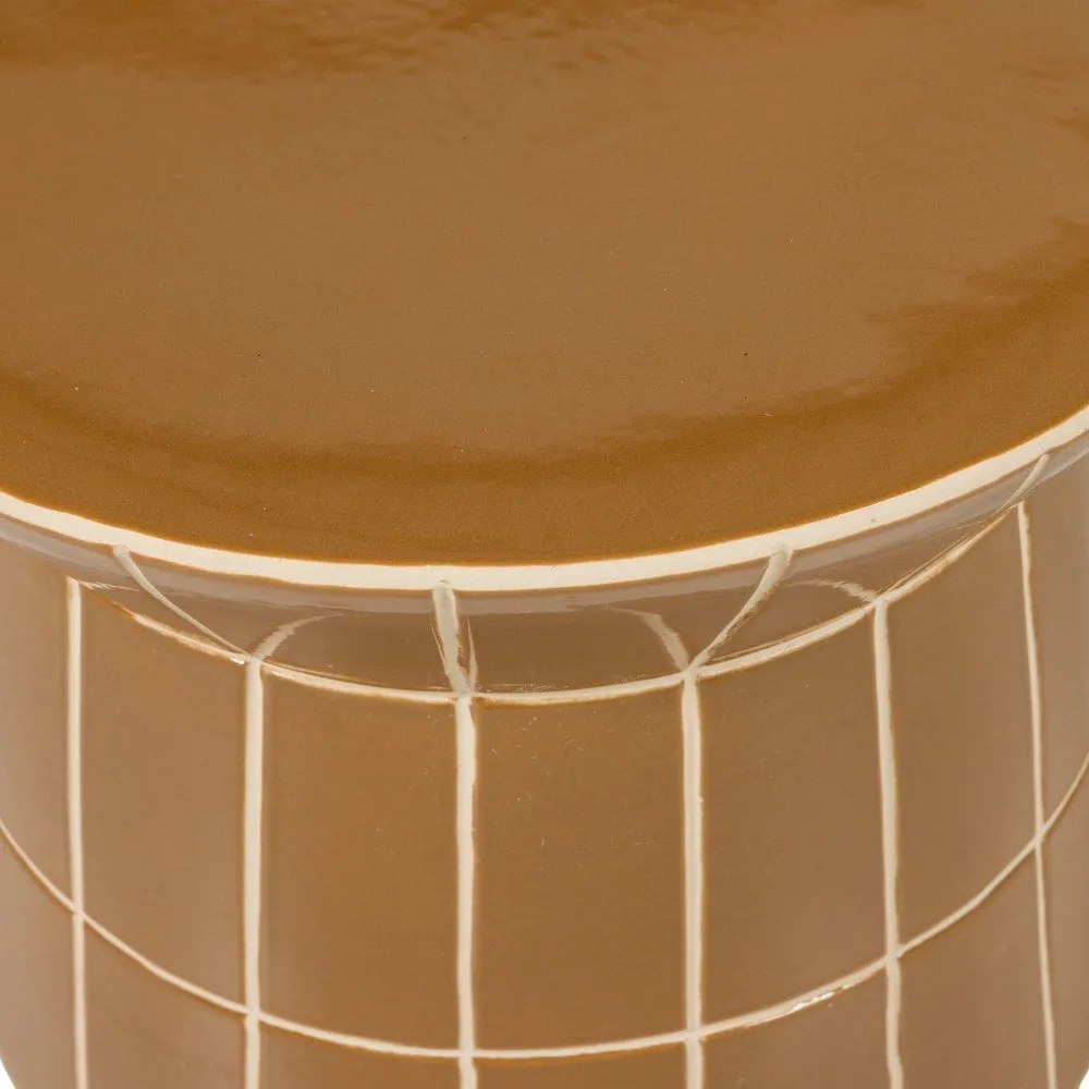 Măsuță auxiliară rotundă din ceramică ø 38 cm Plu – WOOOD