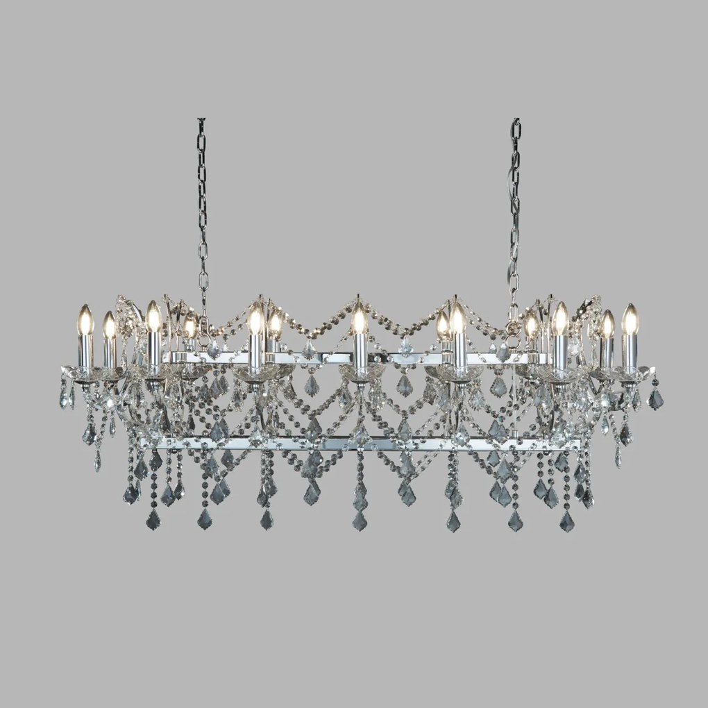Lustra suspendata cristal design elegant Florence 14L 80614-14CC SRT