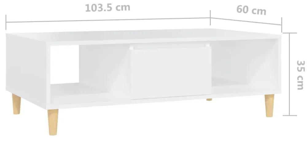 Masuta de cafea, alb, 103,5x60x35cm, PAL 1, Alb