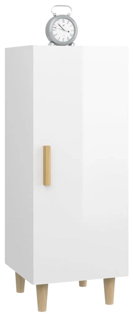 Servanta, alb extralucios, 34,5x34x90 cm, lemn compozit Alb foarte lucios, 1