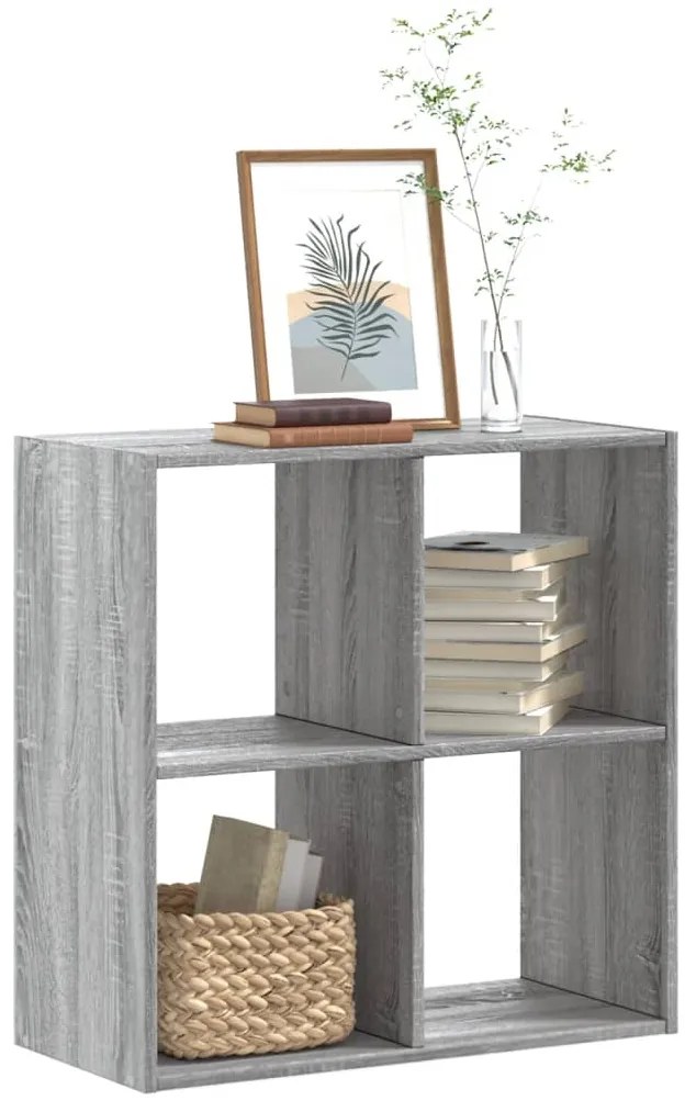 vidaXL Bibliotecă, gri sonoma, 68,5x32x68,5 cm, lemn prelucrat