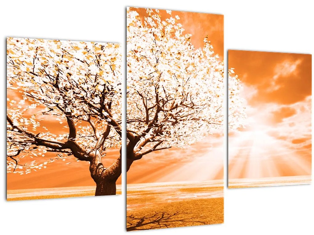 Tabloul cu pomul portocaliu (90x60 cm)