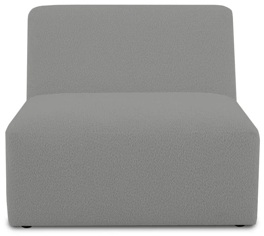 Modul pentru canapea gri cu tapițerie din stofă bouclé (de mijloc) Roxy – Scandic