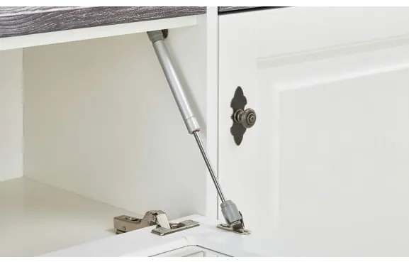 Bufet Cabana Cu 4 Usi Si 3 Sertare Alb Si Antracite ,174.4 Cm