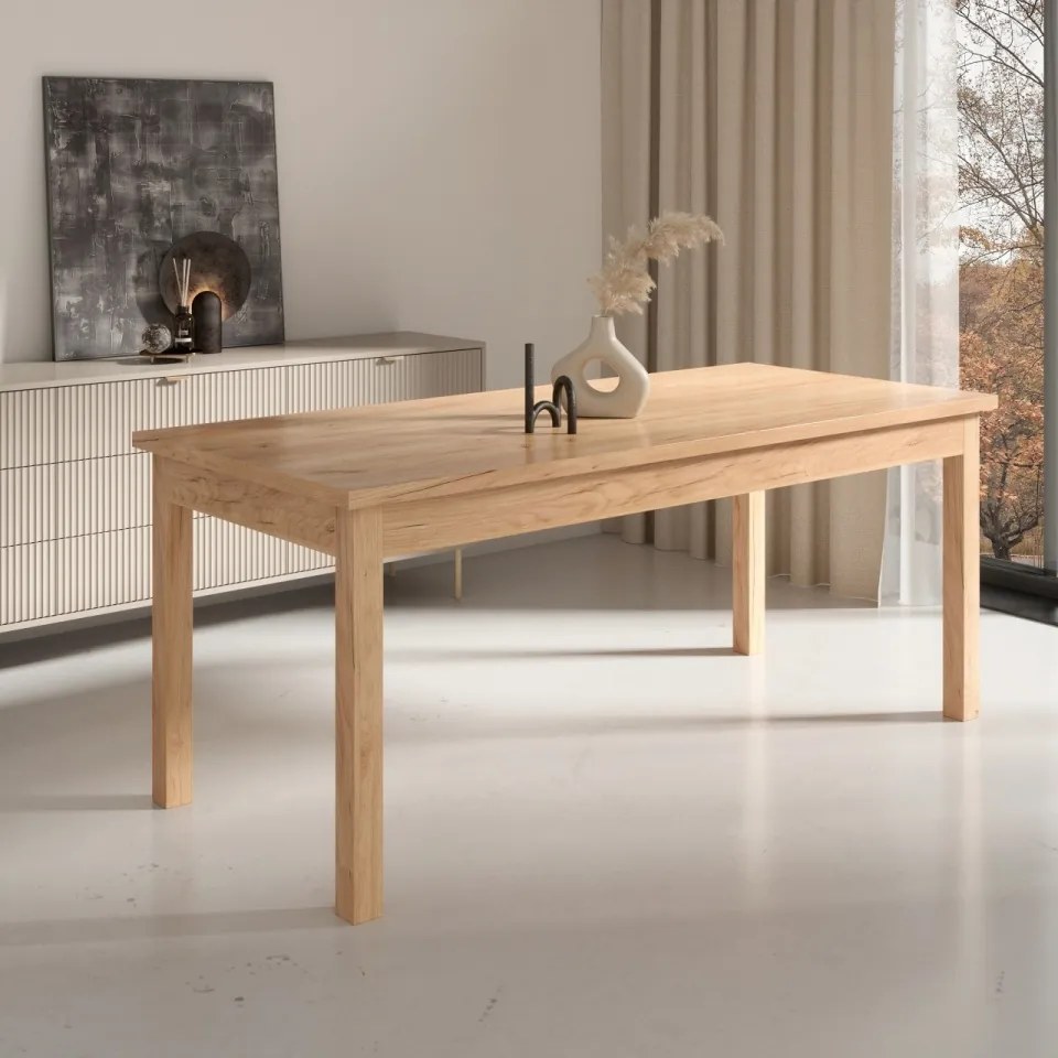 Masă extensibilă Rhodes 80, ADRK Furniture (Culoare: Sonoma)