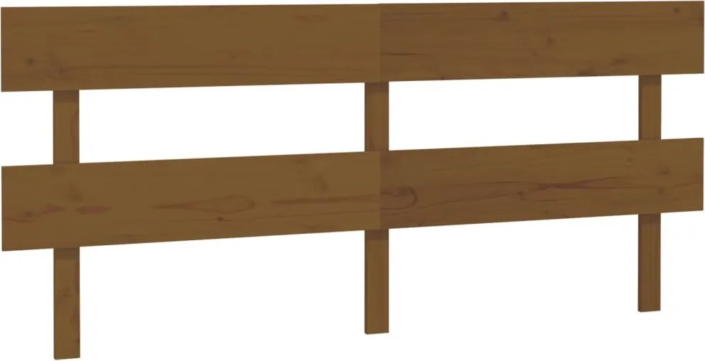 vidaXL Tăblie de pat, maro miere, 184x3x81 cm, lemn masiv de pin