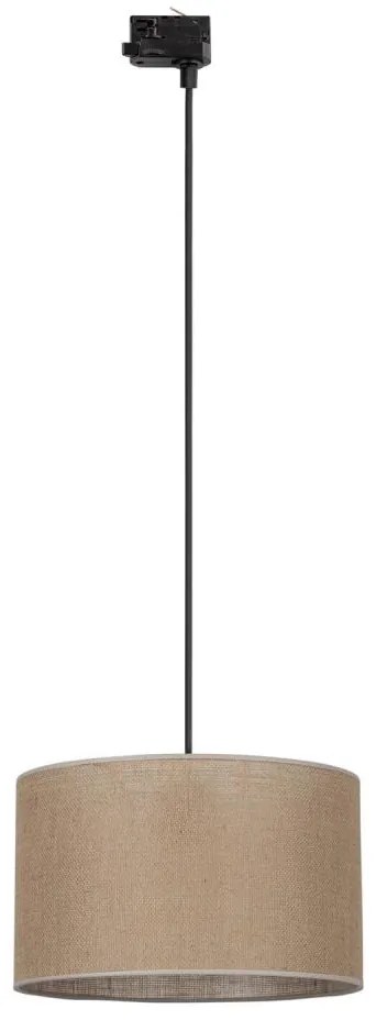 Lustră pe cablu pentru sistem de șină trifazic TRACER 1xE27/15W/230V d. 38 cm negru/maro