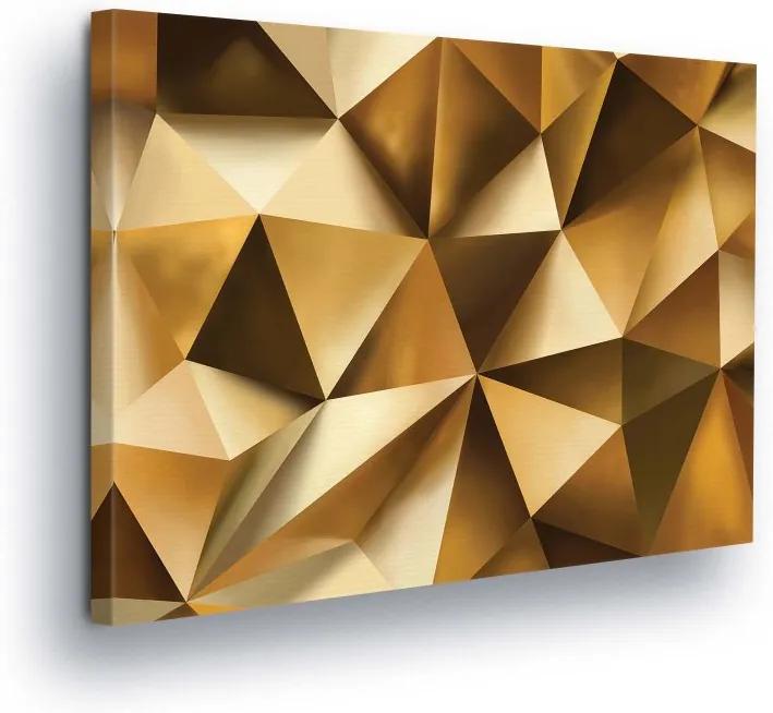 GLIX Tablou - Pattern Golden Triangle II 80x60 cm