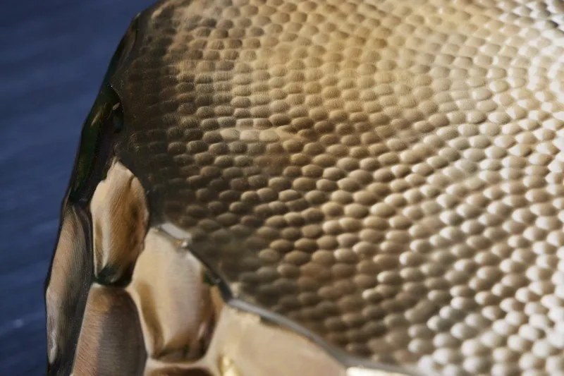 Masuta auxiliara design unicat Organic Orient 70cm, auriu