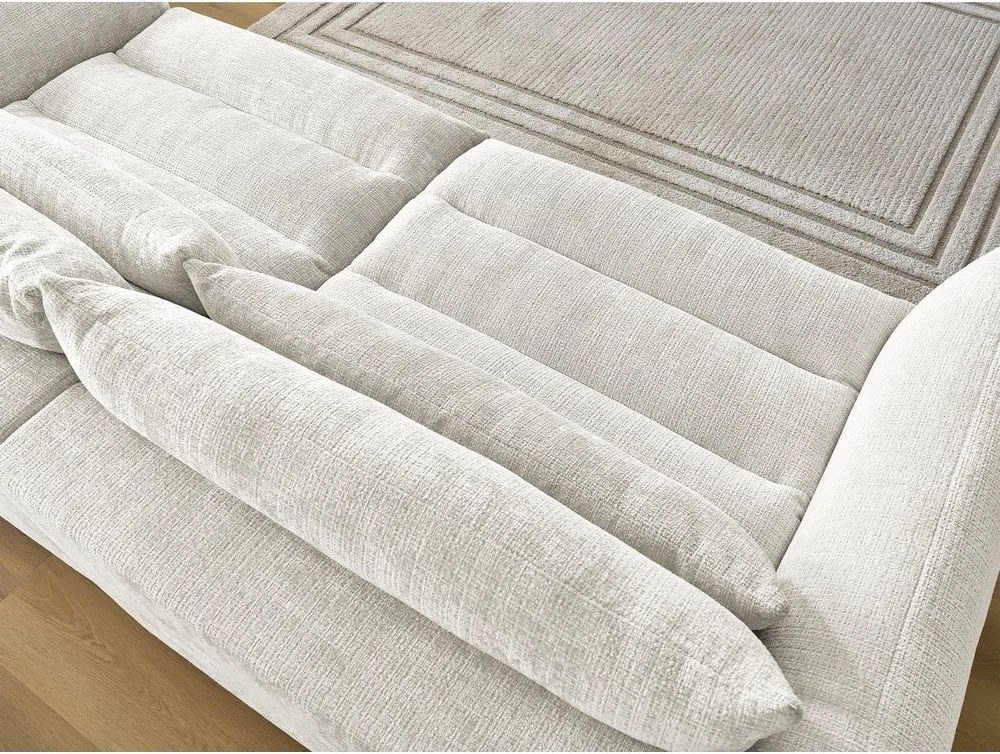 Canapea albă cu tapițerie din chenille 276 cm Neil – Bobochic Paris