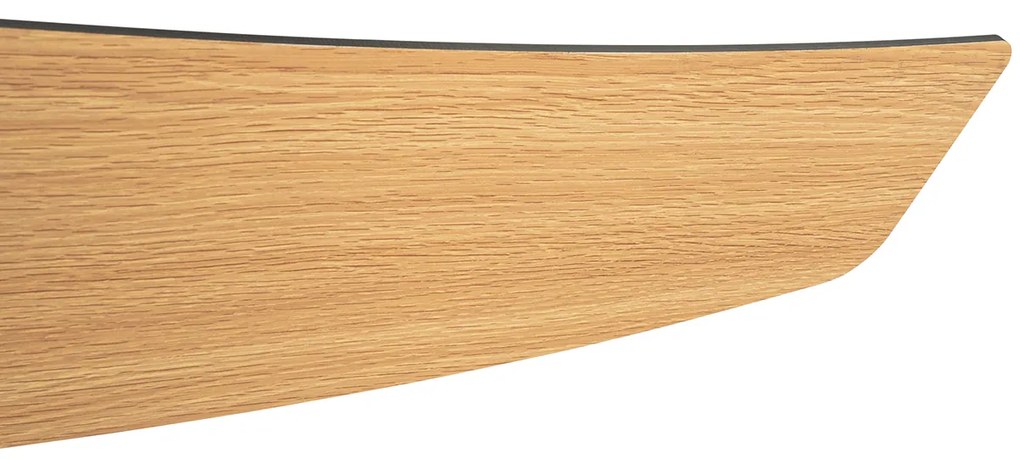 Ventilator inteligent de tavan negru cu imprimeu de lemn 132cm incl. LED Dimmable cu telecomandă - Cool