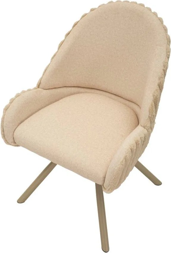 Set de scaune de sufragerie crem cu cotiere 2 buc. tapițat Stockholm – Mauro Ferretti