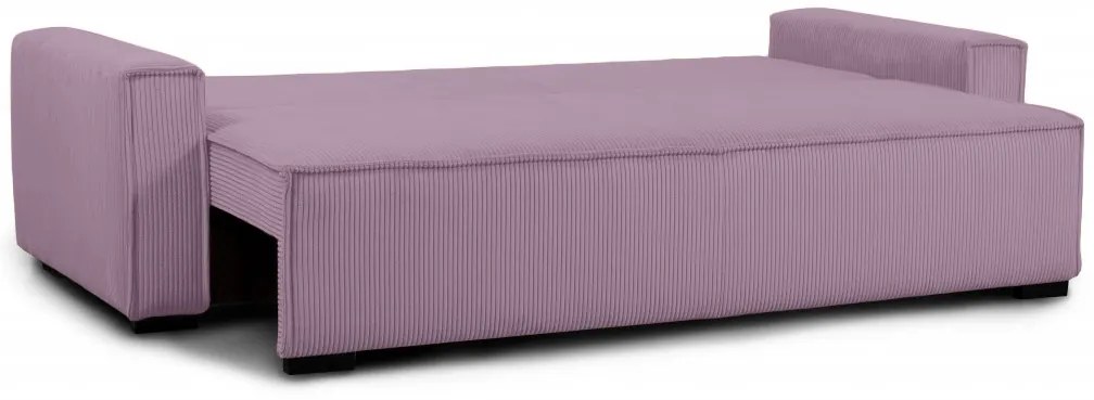 Canapea extensibila trei locuri cu taburet SMART SET, lila