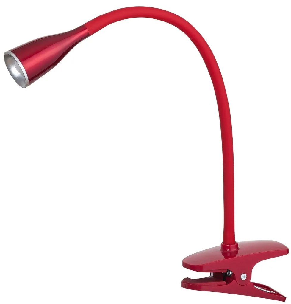 Veioza/Lampa LED cu clips/clema de birou Jeff rosie