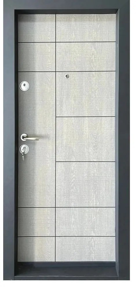 Usa metalica de apartament cu izolatie si vizor Novo Doors First Class NDS01, Deschidere Stanga Dreapta, Dimensiune 200X88 cm, Tabla 12 mm, Kit