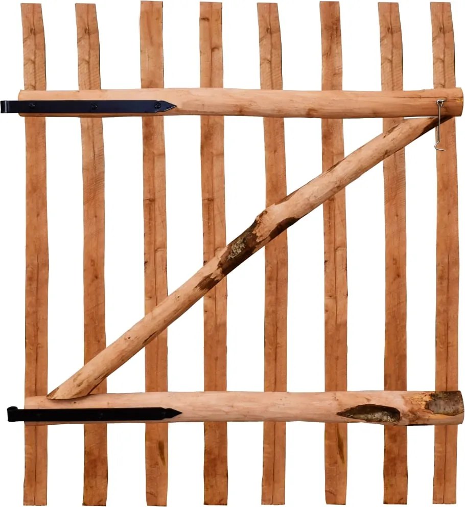 vidaXL Poartă de gard simplă, lemn de alun tratat, 100x120 cm