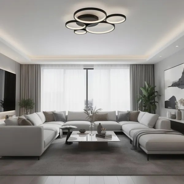 BRILAGI - Plafonieră LED ECHO LED/60W/230V 4000K 50x57 cm neagră