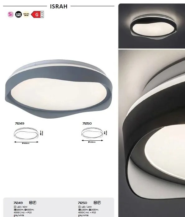 Plafoniera LED stil modern Israh D-38cm