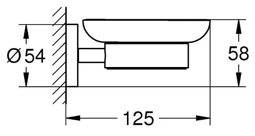 Grohe Start sapuniera perete negru 411932430