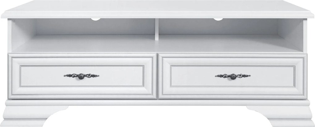 Comoda TV IDENTO, alb, PAL/MDF, 124x54x47 cm