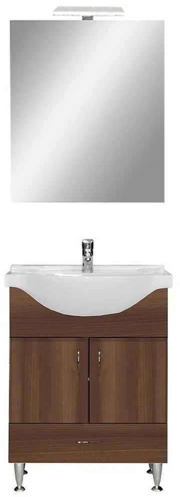 Mobilier complet de baie Bianca Prime 65, culoare Aida nuc