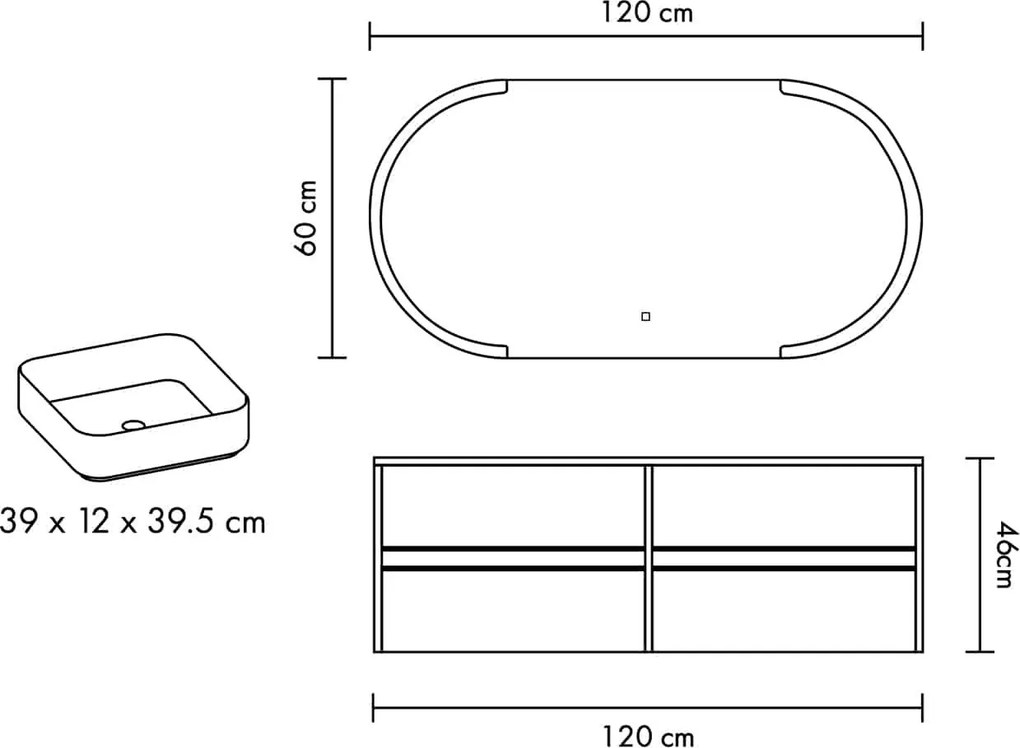Set lemn masiv Mobilier Baie Suspendat Noela