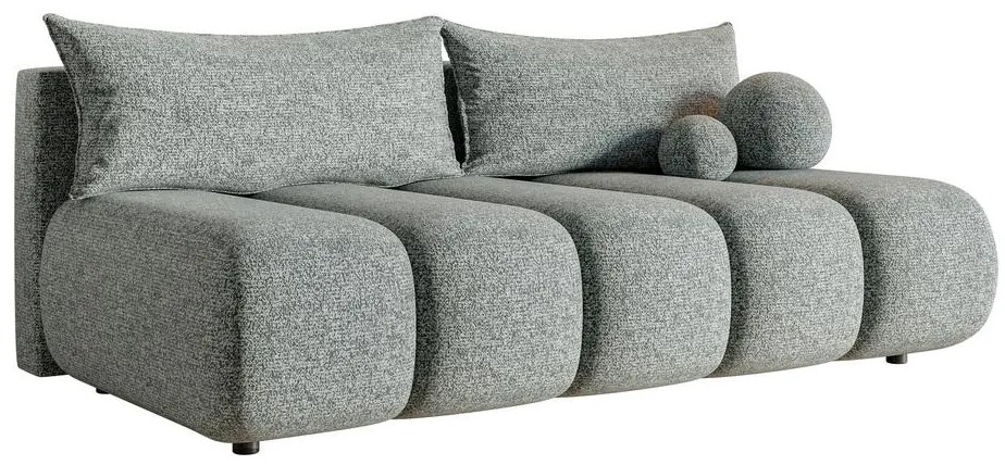 Canapea trei locuri Didier mini (gri + negru). 1100566
