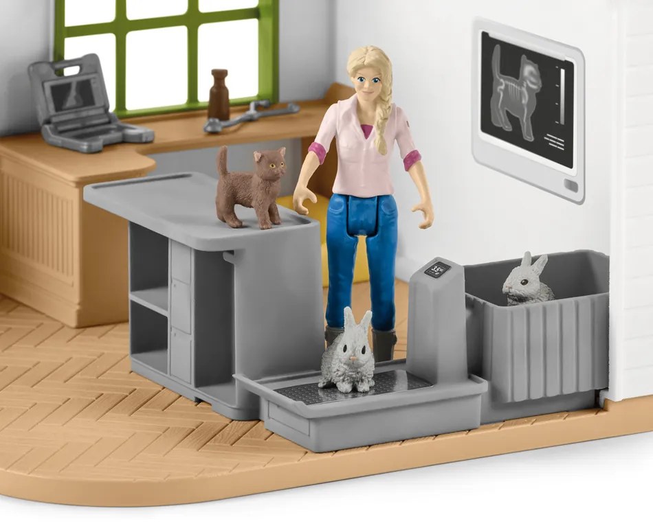 Cabinet veterinar Schleich 42502, pentru animalede casă