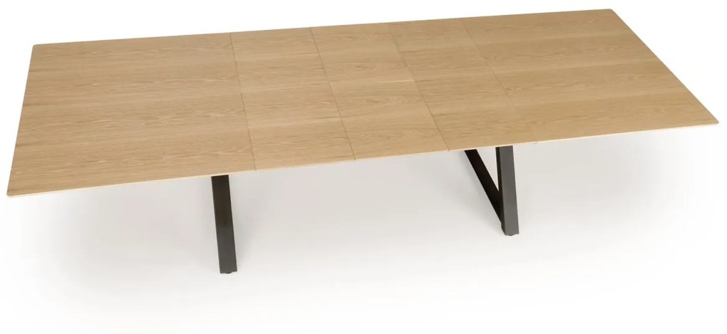 Masa extensibila Henry natur/negru L180-300 cm