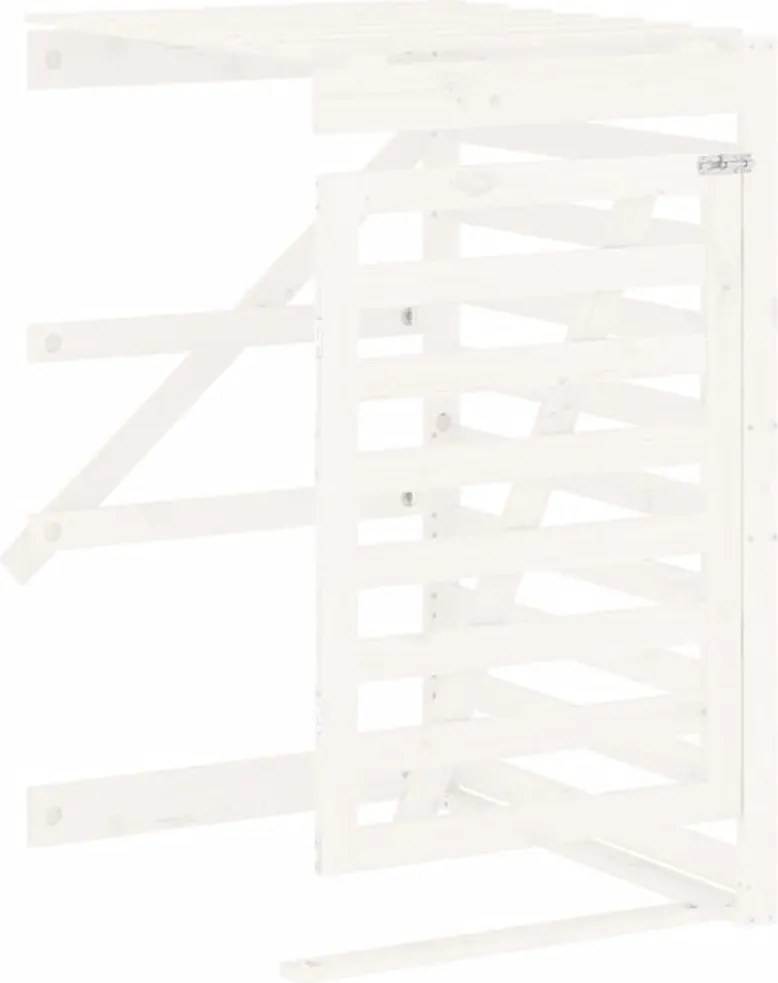 vidaXL Extensie depozitare pubelă de gunoi, lemn masiv de pin