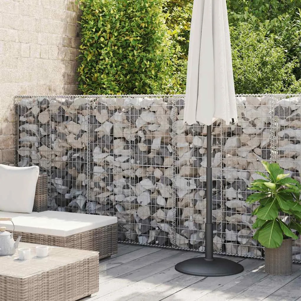 vidaXL Perete gabion cu capace, 600 x 50 x 150 cm, oțel galvanizat