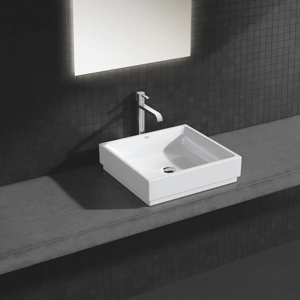 Lavoar Grohe Cube Ceramic 50x47, montare pe blat Pure Guard, alpine white - 3948100H