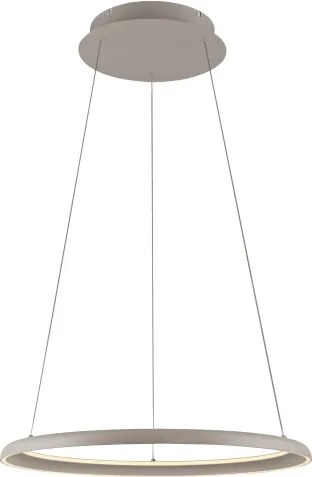 Schöner Wohnen QUILLO 15570-39-LED, lustră suspendată pe cablu, LED 36W, 230V, Ø60 cm, gri, compatibilă cu dimmer