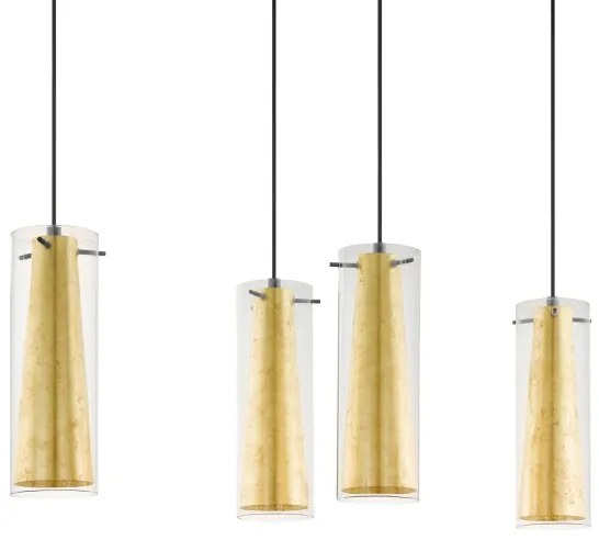 Lustră pe cablu Eglo 79344 PINTO GOLD 4xE27/40W/230V auriu