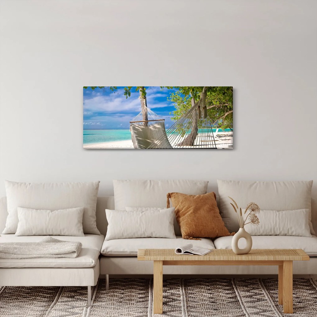 Tablou - Hamac pe plajă (120x50 cm)