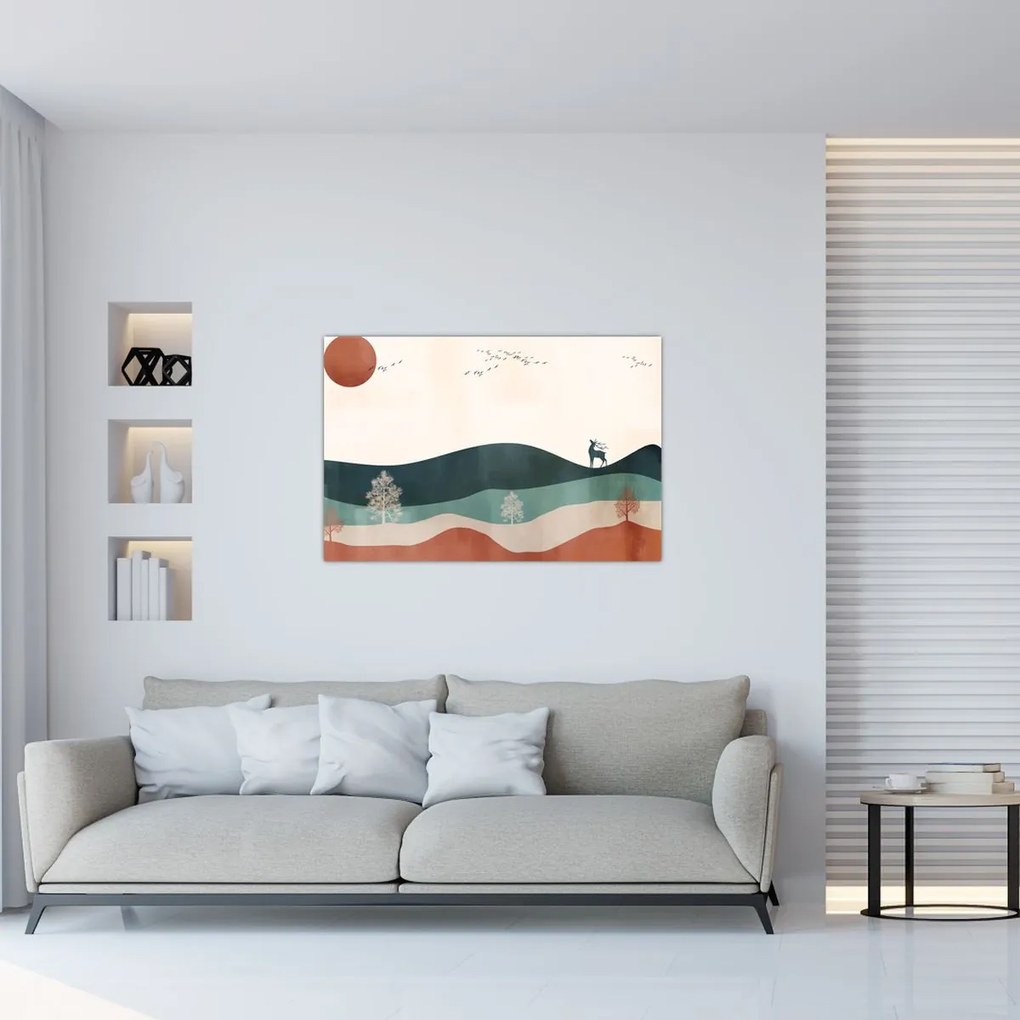 Tablou - Peisaj ilustrat (90x60 cm)