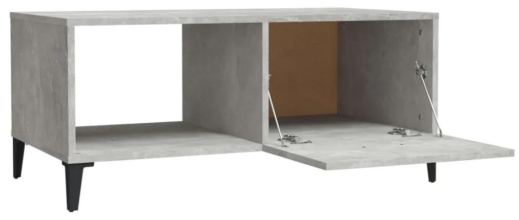 Masuta de cafea, gri beton, 90x50x40 cm, lemn prelucrat 1, Gri beton