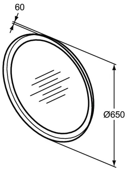 Oglinda cu iluminare LED Ideal Standard Atelier Conca 65 cm