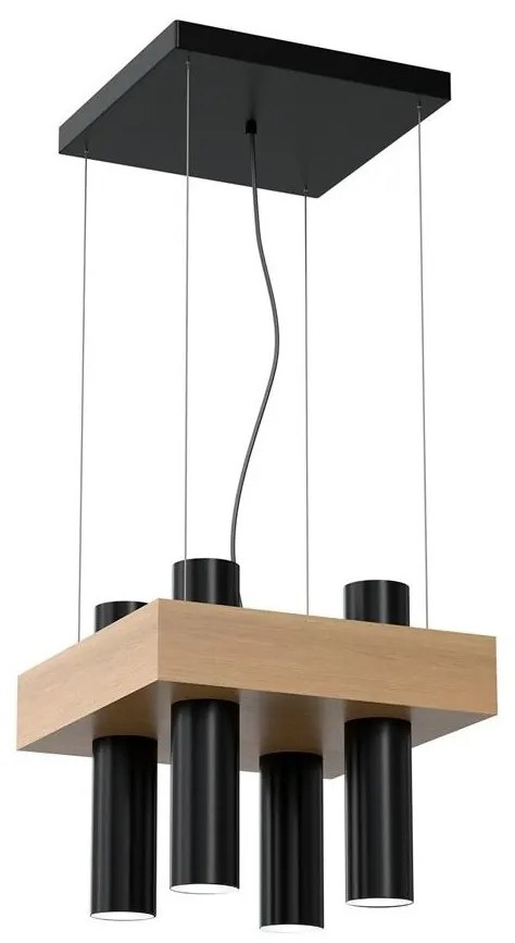 Lustră pe cablu WEST 4xGU10/25W/230V neagră