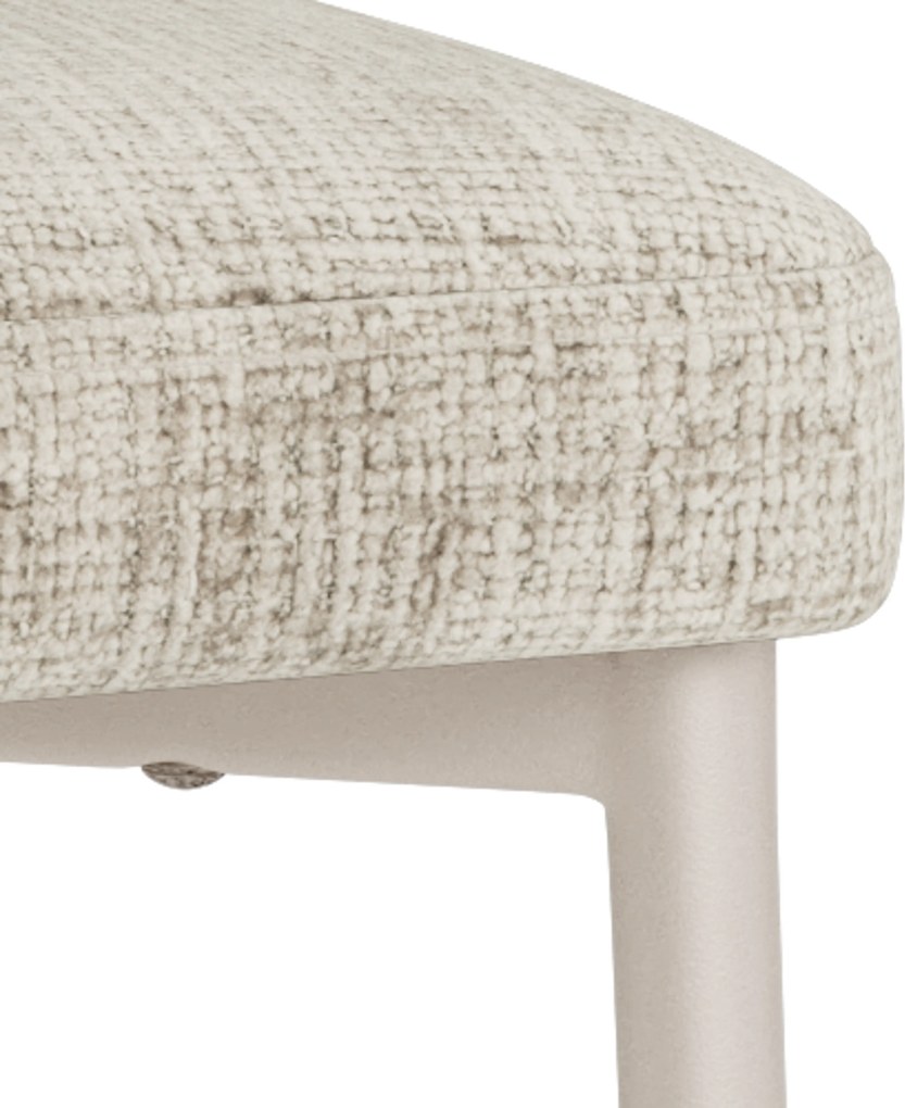 MAZZONI EXPORT IRIS Bej (țesătură Juto 4)/cadru bej-gri (cașmir) - SCAUN MODERN TAPIȚAT PENTRU SALON/SUFRAGERIE BOHO