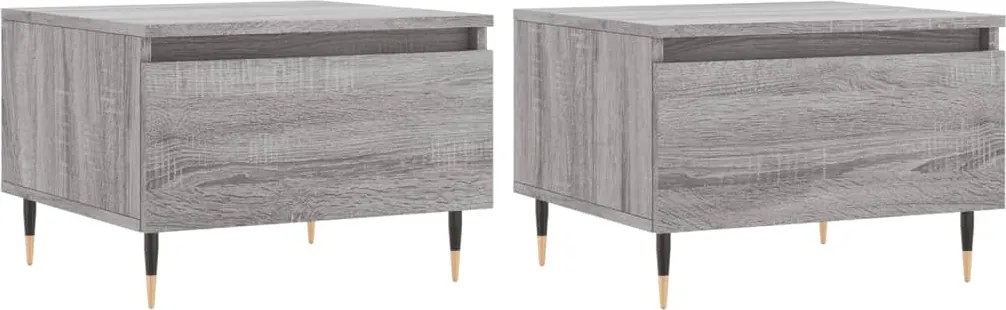 vidaXL Măsuțe de cafea 2 buc. gri sonoma 50x46x35 cm lemn compozit