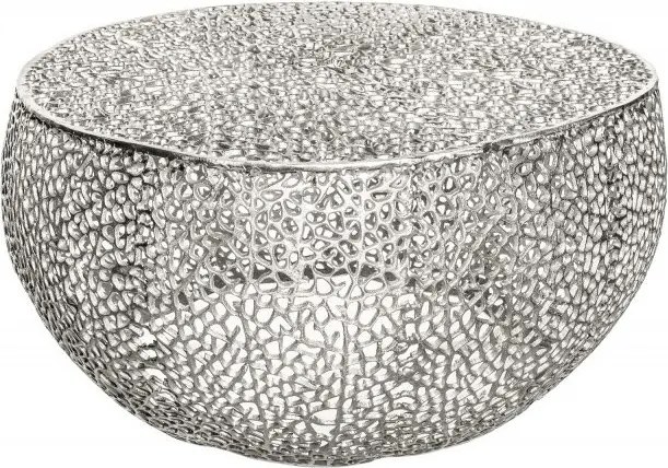 Masuta cu aspect deosebit Leaf 80cm, argintiu