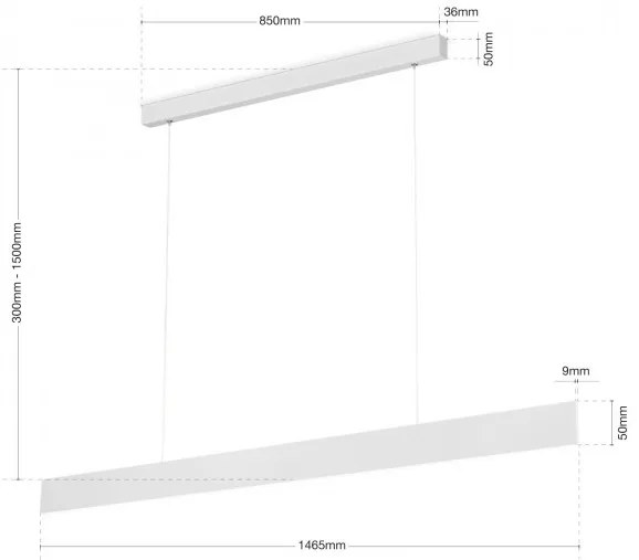 Lustra LED suspendata moderna up/down GIDEON alba