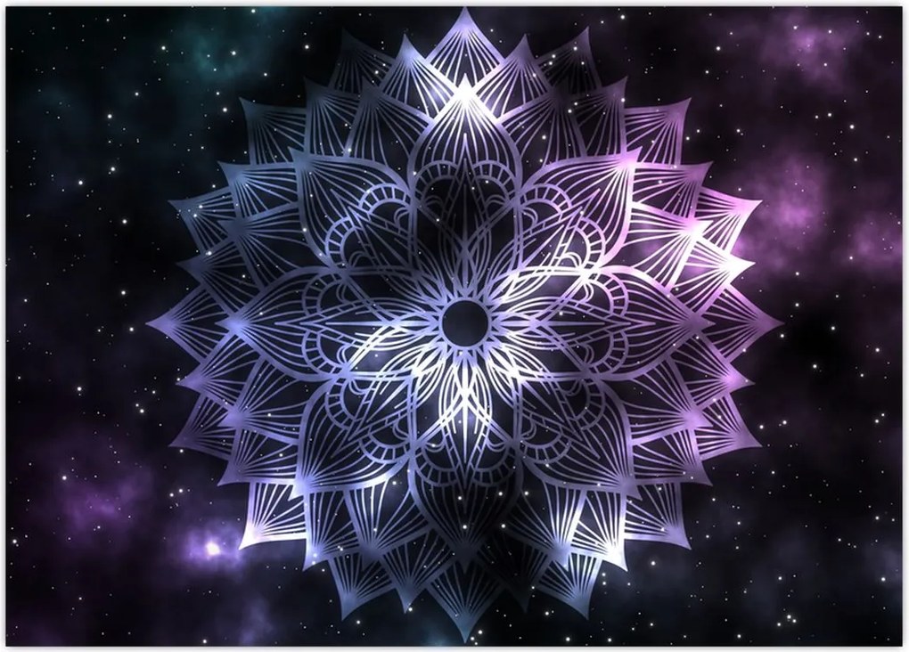 Tablou - Mandala Lotus în spațiu (70x50 cm)