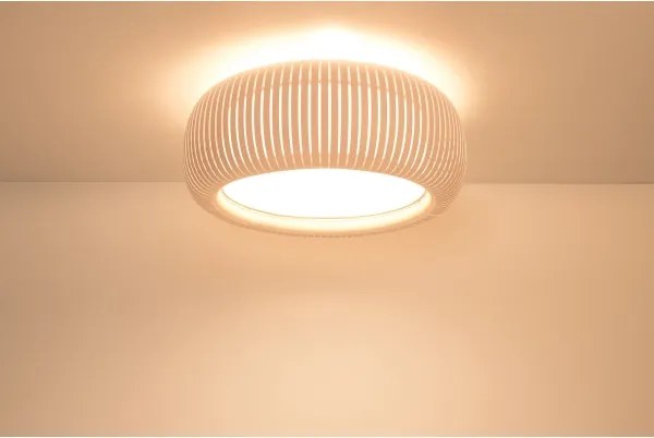 Plafonieră STRIPES, 2x E27/40W/230V, Ø55 cm, crem/alb