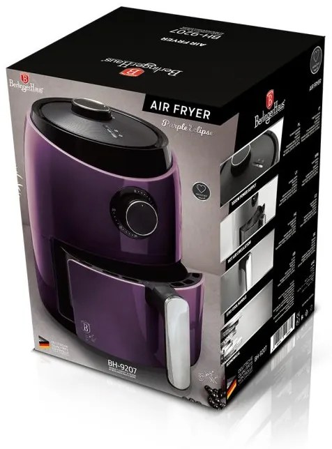 Mini friteuza cu aer cald 1.6 L, air fryer, Purple Eclipse Berlinger Haus BH 9207