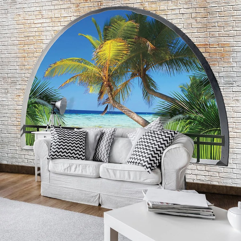 Fototapet - Privire spre palmieri (152,5x104 cm)