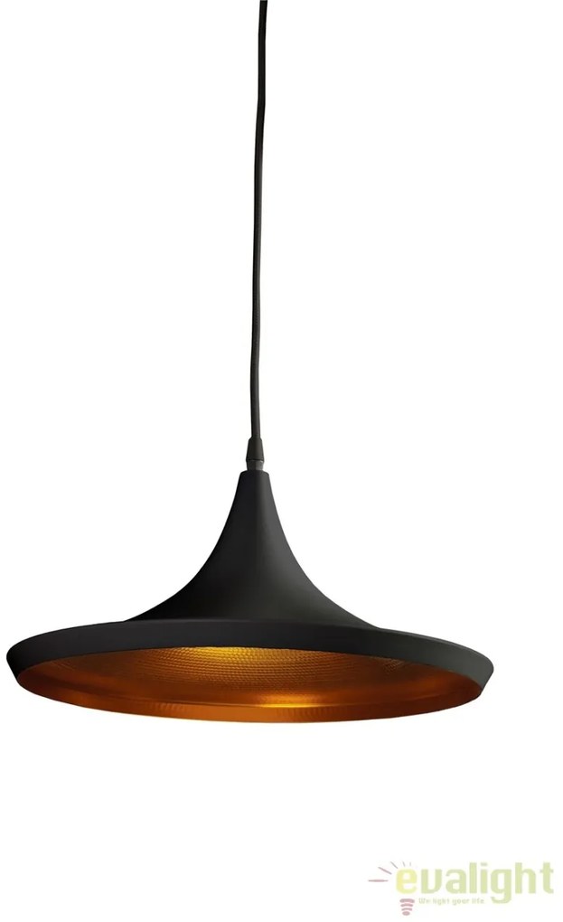 Lustra / Pendul metal design retro CHINK negru/auriu