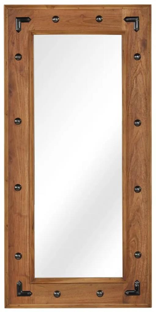 vidaXL Oglindă, lemn masiv de salcâm, 50 x 110 cm